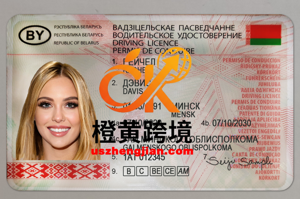 白俄罗斯驾照/驾驶证PSD模板（V1）/PS/PhotoshopBelarus driver’s license / driver’s license PSD template (V1) / PS / Photoshop-橙黄跨境，美国英国法国德国意大利各国证件驾照ID一个专业证件ID帮你KYC一路前行的网站